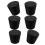 Pack of 6 Black Rubber Stoppers Flexible Rubber Texture for 1