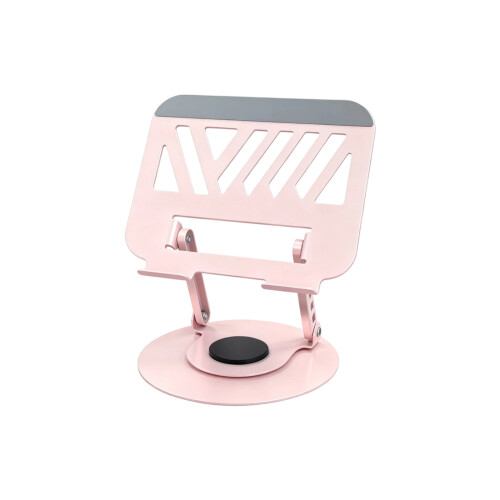 Adjustable Laptop Stand with 360 Degree Rotatable Base-Pink