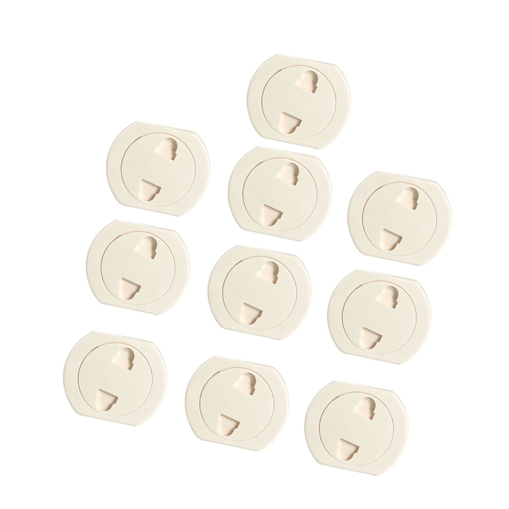 10Pcs Safety Outlet Plug Covers Plastic Safety Plug-2 Holes 7704001184587