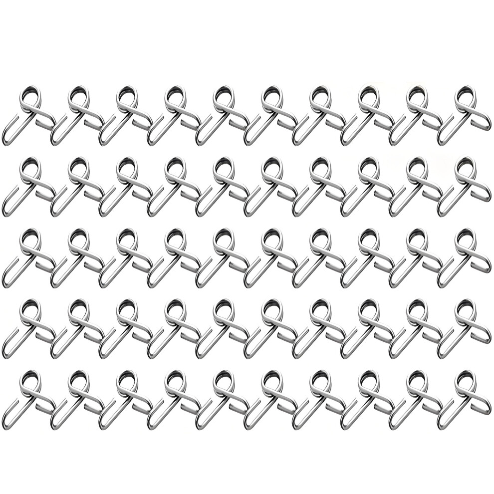 50Pcs Farm Fence Wire Clamp Round Rod Post Insulators Metal 7704001184617