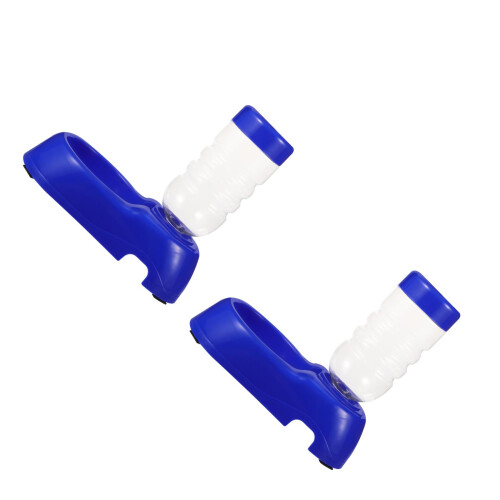 2Pcs Blue Kitten Water Feeder Practical Non-Tip Pet Drinking Bowl 1