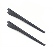 Support de plaque à trous verticaux en acier au-Noir 25cm