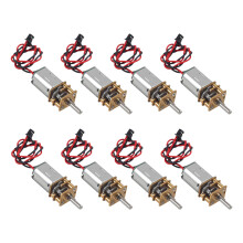 8PCS Small N20 Gear Motor 3V-6V Slow Speed Full Metal Gearboxes