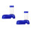 2Pcs Blue Kitten Water Feeder Practical Non-Tip Pet Drinking Bowl 4