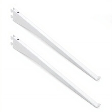 Support d'étagère à fentes en métal, support de-Blanc 30cm