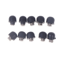 10Pcs Rubber Hair Scissors Silencers Barber Shears-Black