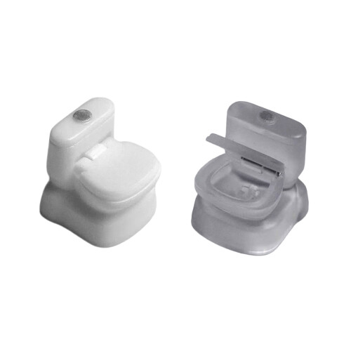 Creatieve transparant te openen deksel toilet-keycap-Transparant 1
