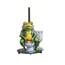 Porte-mouchoirs décoratif en fer-Modèle de toilettes grenouille