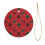Ceramic Christmas Ornament 2.9" Round Gold String 2