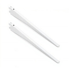 Supports d'étagère solides en acier au carbone pour-Blanc 25cm