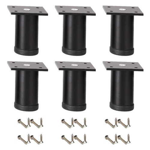 6pack Modern Aluminum  Bed Frame Risers Heavy Duty-Black