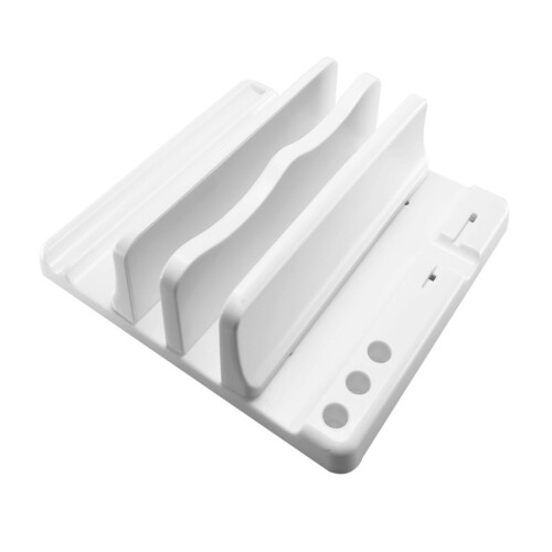 Vertical Laptop Stand for Desk Laptop-White Doublesided Opening