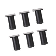 6pack Modern Aluminum Bed Frame Risers Heavy Duty-Black