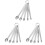 15Pcs Stainless Steel Measuring Spoons Set Silver Baking Kitchen Use 2