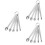 15Pcs Stainless Steel Measuring Spoons Set Silver Baking Kitchen Use 5