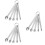 15Pcs Stainless Steel Measuring Spoons Set Silver Baking Kitchen Use 6