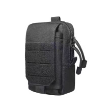 Sac de taille polyvalent pour hommes, sac de téléphone à-Noir