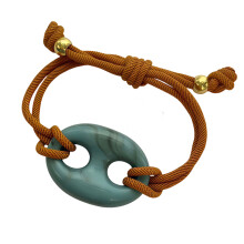 Cute Pig Nose Design Resin Bracelet Adjustable Size-turquoise.