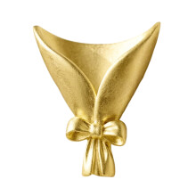 Delicate vlinder strik bloem ketting met miniatuur vaas-Goud 2