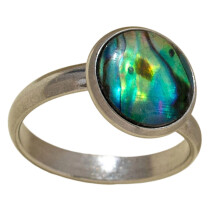 Fashionable Adjustable Ring Showcasing Natural Seashells-C
