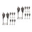 8Pairs Black Zinc Alloy Replacement Zipper Puller Tabs for Suitcases 3