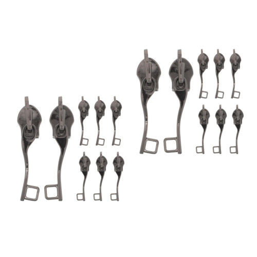 8Pairs Black Zinc Alloy Replacement Zipper Puller Tabs for Suitcases 2
