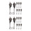 8Pairs Black Zinc Alloy Replacement Zipper Puller Tabs for Suitcases 4