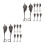 8Pairs Black Zinc Alloy Replacement Zipper Puller Tabs for Suitcases 6