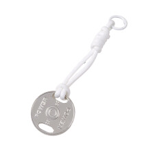 Cadeau de porte-clés sur le thème des haltères de remise-Blanc