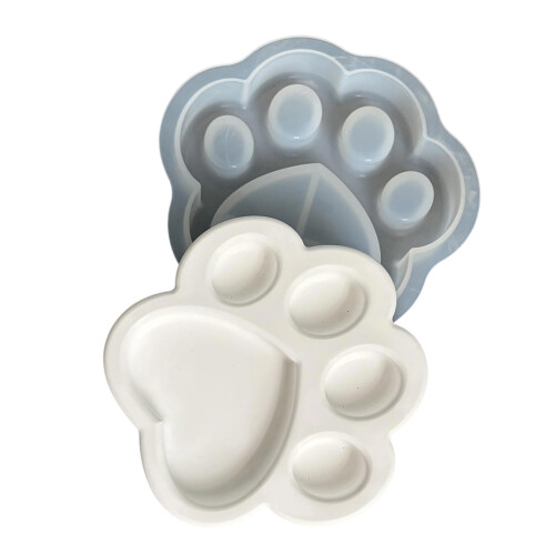 Moule en Silicone facile à utiliser en forme de cœur/patte de-2