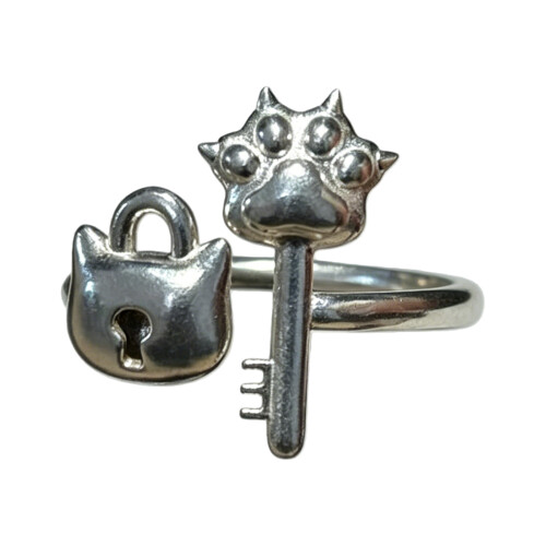 Openable Finger Rings Cats Paw Shape Adjustable Rings Eye