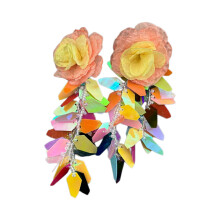 Bohemian Floral Tassels Drop Earrings Portable Dangle Designs