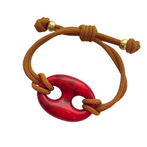 Einzigartiges handgemachtes Armband aus Kunstharz mit-Rot