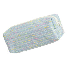 Trousse à crayons en tissu coloré, pochettes à -bleu clair