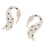 Boucles d'oreilles tendance en forme de-points noirs blancs 1