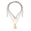 Layering Chain Necklace With Geometric Alloy Charm Adjustable 1