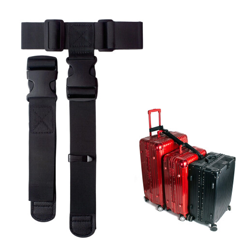 Attache de valise sécurisée en tissu Polyester résistant à-Noir