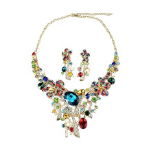 Ensemble de bijoux floraux géométriques à la mode,-couleur