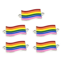 Pendentif en alliage arc-en-ciel en forme de-drapeau 5 pièces