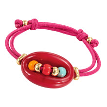 Einzigartiges Perlenarmband mit Schweineschnauze,-Rot
