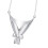 Collier élégant de fleurs en argent et or Rose avec-Argent 1 1