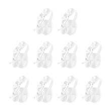 Elegante U-Clip-Ohrringe mit Perlen, 10er-Set, leicht zu-Silber