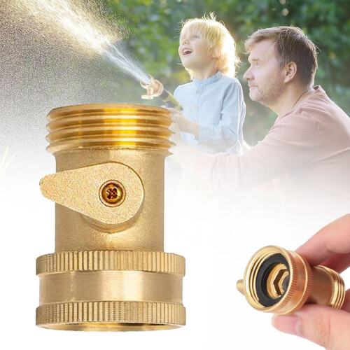 Solid Brass Garden Hose Ball Valve 3/4 Inch GHT 1