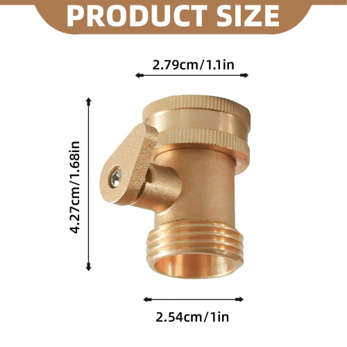 Solid Brass Garden Hose Ball Valve 3/4 Inch GHT 2