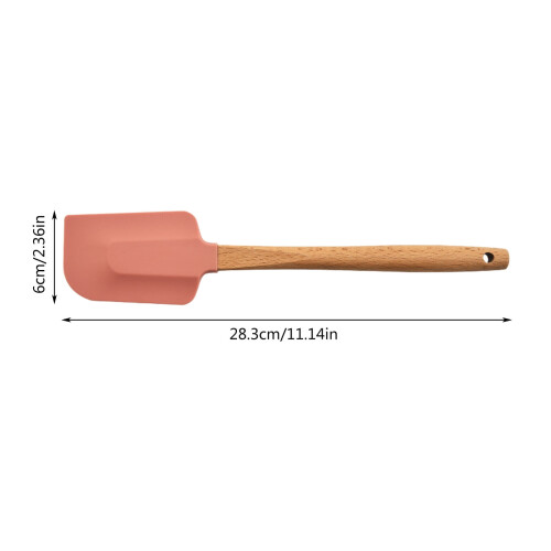 Silikonspatel mit rundem Holzgriff (1 Stück) 1