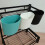 White plastic storage bin with 4 handles 4.7x4.3x2.8 in 4