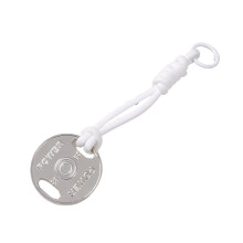 Miniatuur legering halter sleutelhanger sleutelhouder voor-Wit