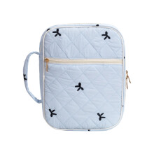Potloodzakjes Make-uptas Etui Desktop-Geborduurde strik blauw