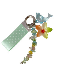 Charming Aquatic Style Key Accessory With Dolphin Charm-Green