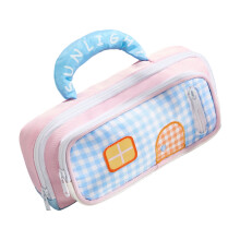 Pencil Case Kids Students Desktop Organizers Stationeries-Pink